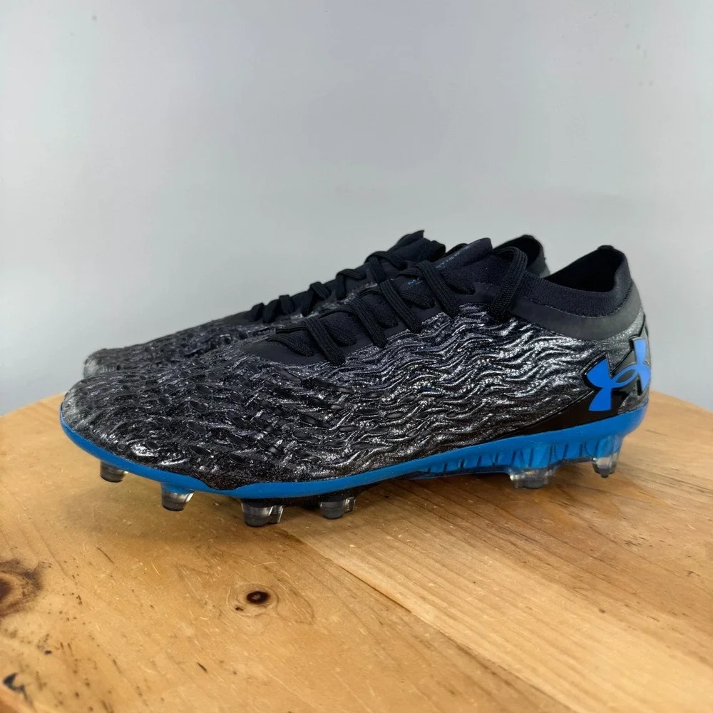 Under‎ Armour UA Magnetico Elite 5 FG Mens Size 10 Soccer Cleats Black Blue NEW
